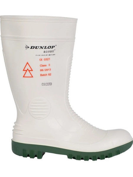 Dunlop Acifort Safety High Voltage Γαλότσες Εργασίας Κνήμης Λευκές