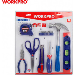 ΣΕΤ ΕΡΓΑΛΕΙΩΝ ΧΕΙΡΟΣ 17τμχ WP209003 WORKPRO (ΚΑΡΤΕΛΑ)