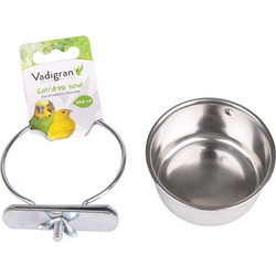 Vadigran Feeding Bowl Stainless Steel Ταΐστρα Πτηνών από Ανοξείδωτο Ατσάλι με Παξιμάδι 7.5cm 0.20lt