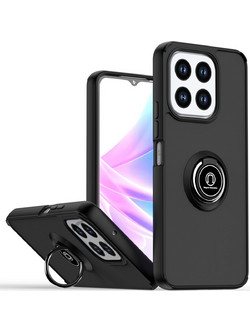 Forcell Honor X6b Q Shadow Ring Holder Θήκη Σιλικόνης - Tinted Black