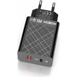 Moxom MX-HC98 Φορτιστής Χωρίς Καλώδιο με Θύρα USB-A & USB-C 45W Power Delivery & Quick Charge 3.0 Black