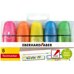 Μαρκαδόροι υπογραμμίσεως mini neon glitter σετ 6τεμ EBERHARD FABER 551408