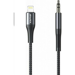 Lightning καλώδιο AWEI CL-116L 3.5mm Jack αρσενικό, 1m, μαύρο