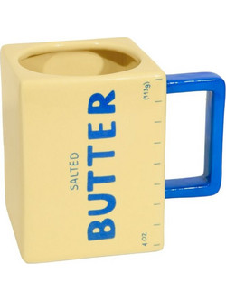 Doiy - Mug - Butter - Bright Yellow with a Blue Handle