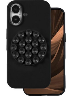 iNOS Θήκη Silicon & Pc Apple Iphone 16 με Suction Cup Μαύρο - (5205598175696)