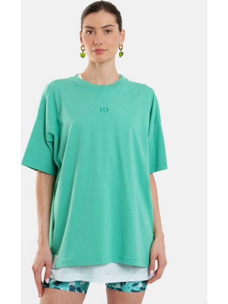 PCP Clothing Woman Short Sleeve Basic T-Shirt Green