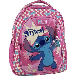 Must Stitch Σχολική Τσάντα Πλάτης Δημοτικού Ροζ 565794