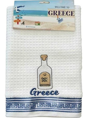 Πετσέτα ποτηρόπανο Souvenir με κέντημα - Σετ 12pcs - Greece - 416419