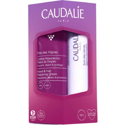 Caudalie The Des Vignes Hand & Nail Cream 30ml + Lip Conditioner 4.5gr