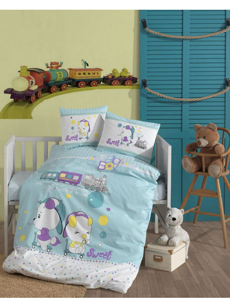 Nexttoo Sweet Bears 4014 Σετ Βρεφικά Σεντόνια Κούνιας 100x150 Mint