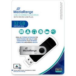 MediaRange Mobile 2in1 32GB USB Stick 2.0 με USB-A & USB-C