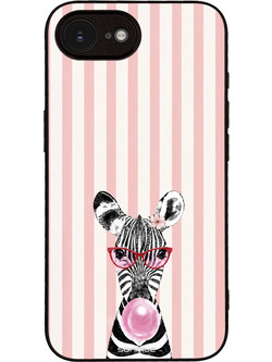 Sonique Stripe Stories Series Θήκη Ζέβρα - Τσιχλόφουσκα (iPhone 16e / 17e)