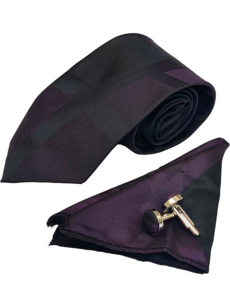 Σετ Γραβάτα με Ποσέτ Purple Spades