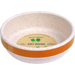 GREEN SHEEP RECYCLED PLASTIC DOG BOWL ORANGE MEDIUM