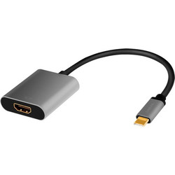 USB 3.2 Gen1 Type-C adapter, C/M to HDMI, 4K, alu,black/grey, 0.15m