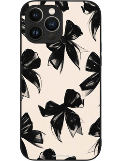 Sonique Diva Series Back Cover Μαύρα Φιογκάκια (iPhone 13 Pro Max)