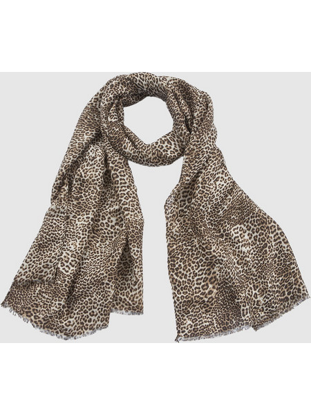 VERDE 03-2608 ΓΥΝΑΙΚΕΙΑ ΕΣΑΡΠΑ ANIMAL PRINT ΚΑΦΕ