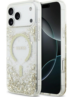Guess Resin Bottom Glitter MagSafe Back Cover Gold (iPhone 18 Pro Max / 17 Pro Max)