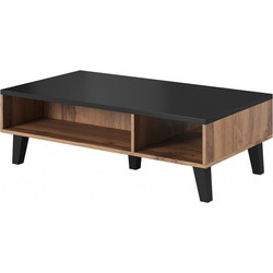 Cama Meble Lotta 110 Τραπεζάκι Σαλονιού Wotan Oak/Mat Black LOTTA LAW 110