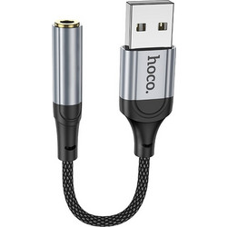 Αντάπτορας Hoco LS36 Fresh USB to 3.5mm Hi-Fi Braided 12cm