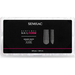 Semilac Acrylgel Τετράγωνες Φόρμες Νυχιών 120 κομμάτια