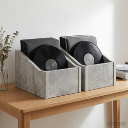 vidaXL Κουτί LP 2 τμχ. Γκρι Σκυροδέματος 18 x 32 x 18 εκ