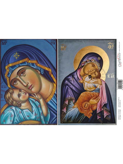 Craftistico Ριζόχαρτο Decoupage 30x40cm Παναγία με Ιησού Χριστό Ι