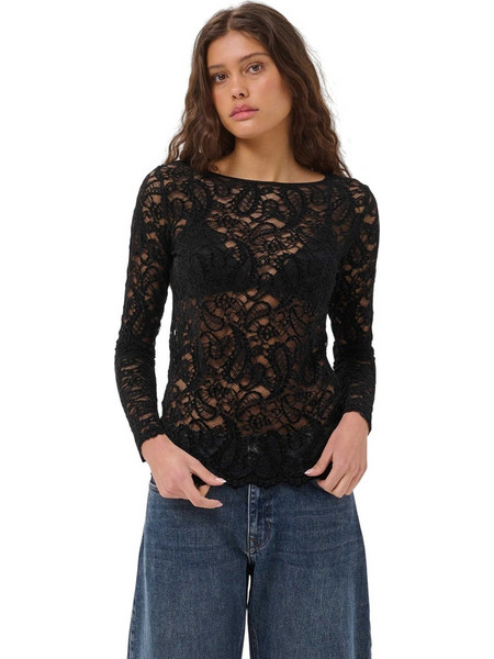 MY ESSENTIAL WARDROBE W MWSALVI LS LACE BLOUSE - 10705726-100031