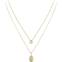 So Charm Σετ 2 Κολιέ Χρυσό με Κρύσταλλα Swarovski B2458W+BS3086D