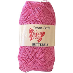 coton perle butterfly ART 90 petalouda ροζ