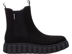 Refresh Γυναικεία Μποτάκια Chelsea Πλατφόρμα Suede Μαύρα 170249