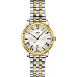 Tissot Carson Premium Γυναικείο Ρολόι με Ασημί Χρυσό Μεταλλικό Μπρασελέ T122.210.22.033.00