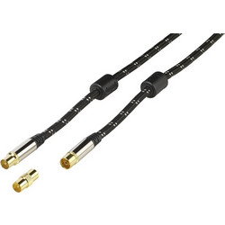 Vivanco Καλώδιο Κεραίας Coax Male to Coax Female 1.5m Black 48138