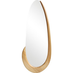 Καθρέπτης οβάλ Marly pakoworld mdf σε φυσική απόχρωση 50.5x4x127εκ - PAKOWORLD