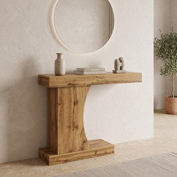 Κονσόλα Devo pakoworld oak 120x30x90εκ - PAKOWORLD