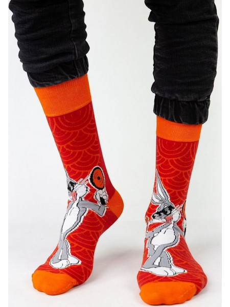Cimpa Looney Tunes Bugs Bunny Βαμβακερές Ανδρικές Κάλτσες Κόκκινες LT21523-22-Κόκκινο