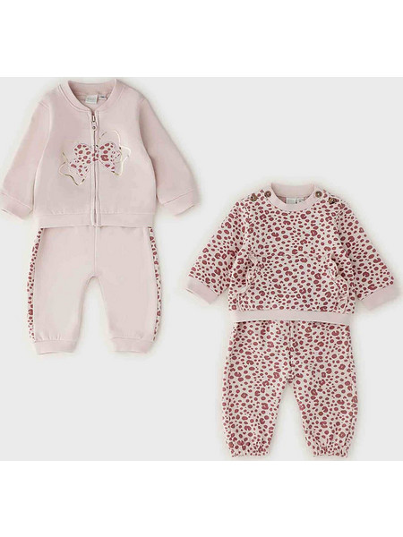 iDO βρεφικό σετ ρούχων με animal print (4 τεμάχια) - 4.H110/00 Ροζ