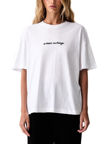 LOGO PRINT BOXY T-SHIRT WOMEN ARMANI EXCHANGE