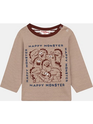 Βρεφική Μπλούζα 2 σε 1 για Αγόρια Reversible Monster ΜΠΕΖ