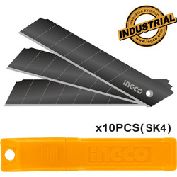 10 τεμ Λάμες Φαλτσέτας Μαύρο 18mmx100mm HKNCB181 INGCO