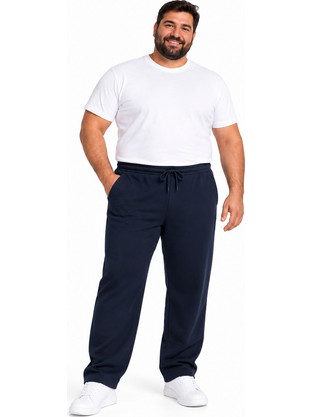 JOIN Ανδρικό Παντελόνι Φόρμας Plus Size με Fleece CP4407-2 Μπλε