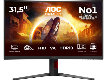 AOC C32G4Z VA HDR Gaming Monitor 31.5" 1920x1080 FHD 260Hz 4ms