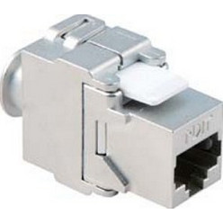 Bachmann Keystone CAT6a STP κουμπαρωτή σύνδεση, RJ45/LSA 10GB, μεταλλικό