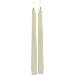 Κερί κηροπηγίου LED/Remote Ctr/Timer 2,2Χ28 λευκό σ/2