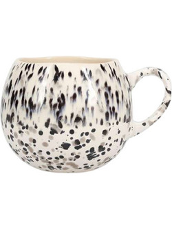 Κούπα stoneware 460 ml dotted black Muggies