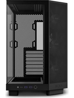 NZXT H6 Air Flow RGB Black Gaming Midi Tower Κουτί Υπολογιστή RGB με Πλαϊνό Παράθυρο