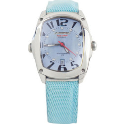 Chronotech Γυναικείο Ρολόι με Γαλάζιο Δερμάτινο Λουράκι CT7696L-05