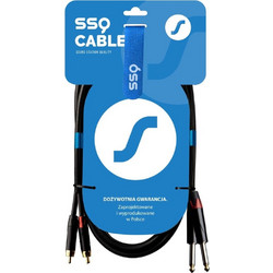 Καλώδιο 6.3mm SSQ RCAJM5 - 2x RCA - 2x Jack Mono 6,3 mm 3 m Black