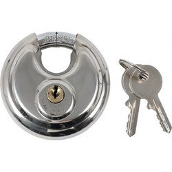 Λουκέτο Ασφαλείας YiAD 51623 - Στρογγυλό 80mm - Ανοξείδωτο Ατσάλι, 2 Κλειδιά