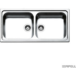 Apell Linear 8540 Ένθετος Νεροχύτης Inox Αντιστρεφόμενος Ματ 8540-110 100x50cm